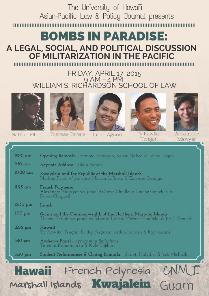 Bombs Pacific symposium flyer